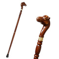 Camel Walking Cane, carved camel head and full length