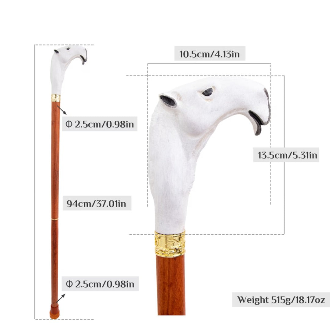 White camel head handle, close-up