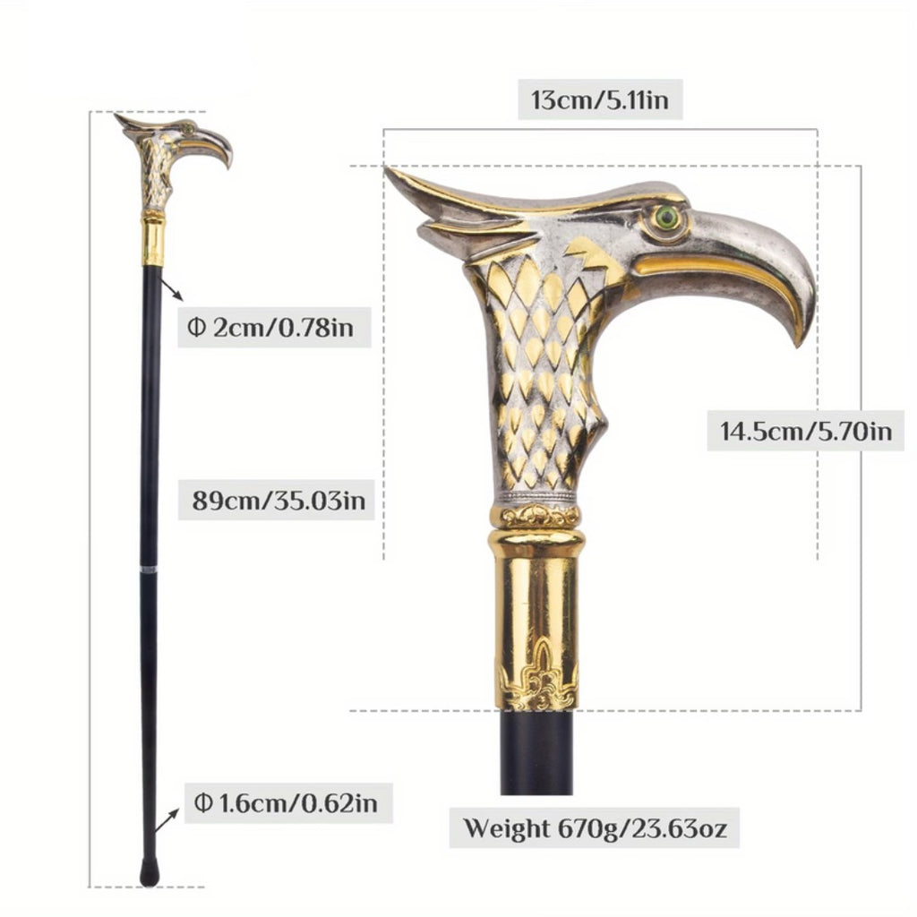 Silver Eagle Walking Cane, third view
