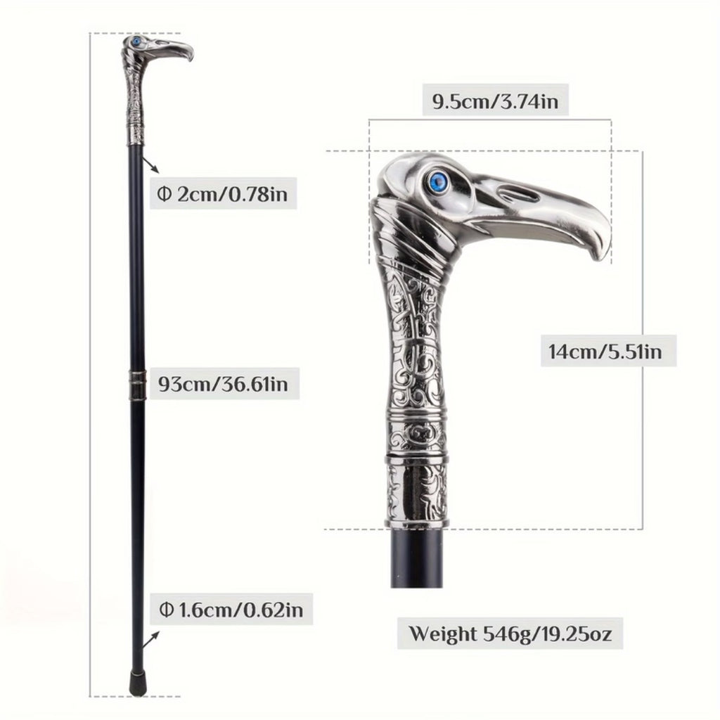 Vintage Eagle Walking Cane, third view