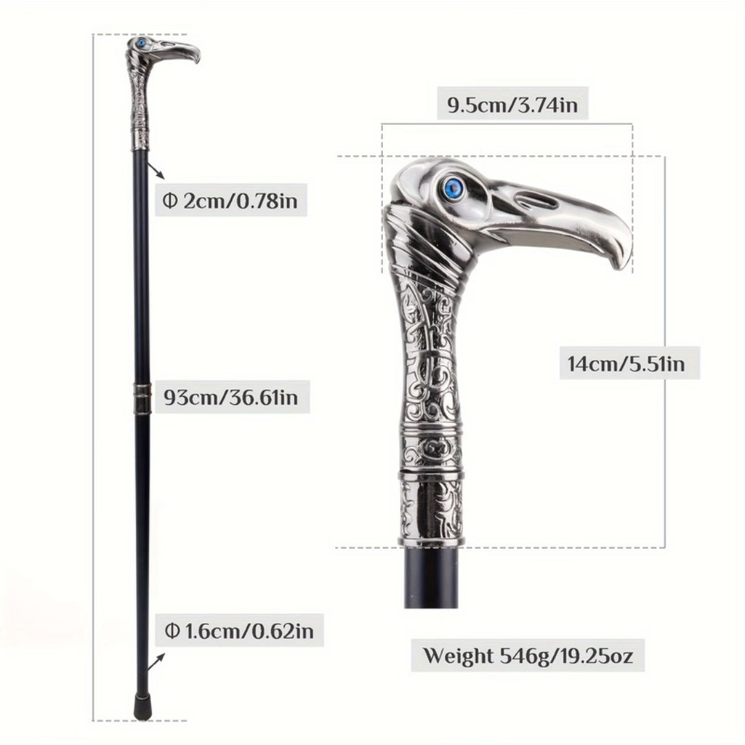 Vintage Eagle Walking Cane, third view