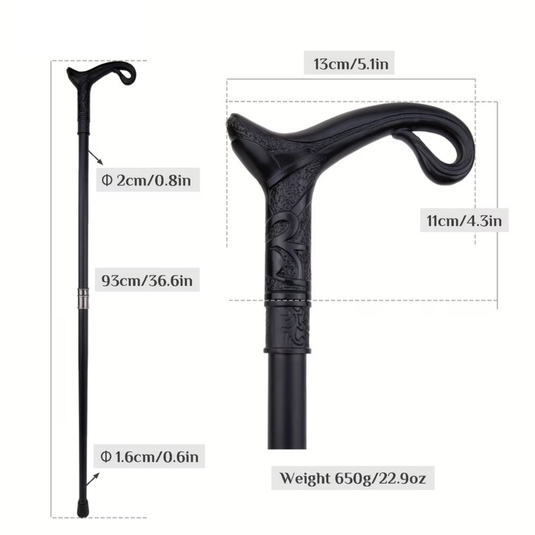 Black curve line looped handle detail
