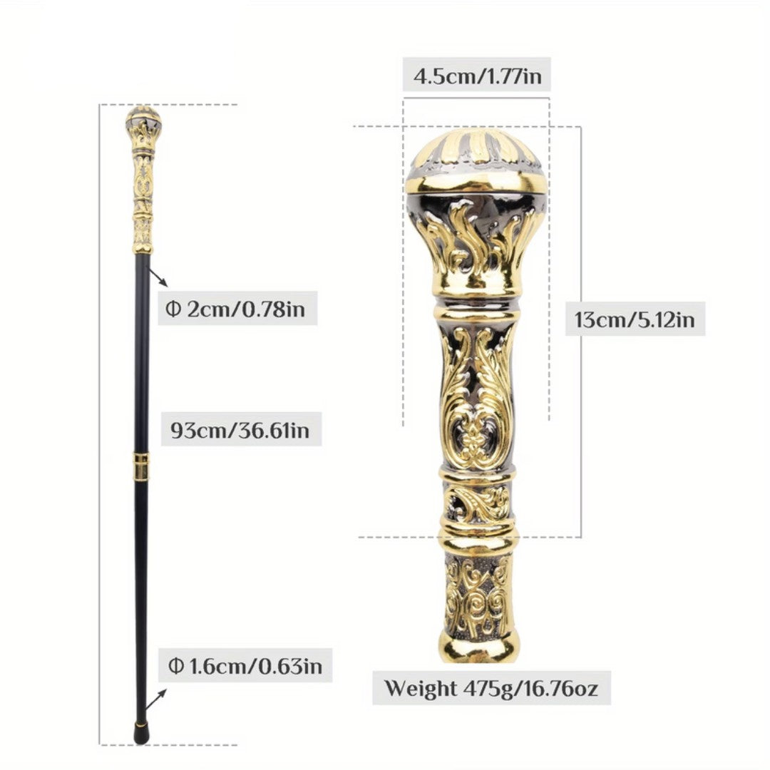 Gold and silver two-tone ball handle detail